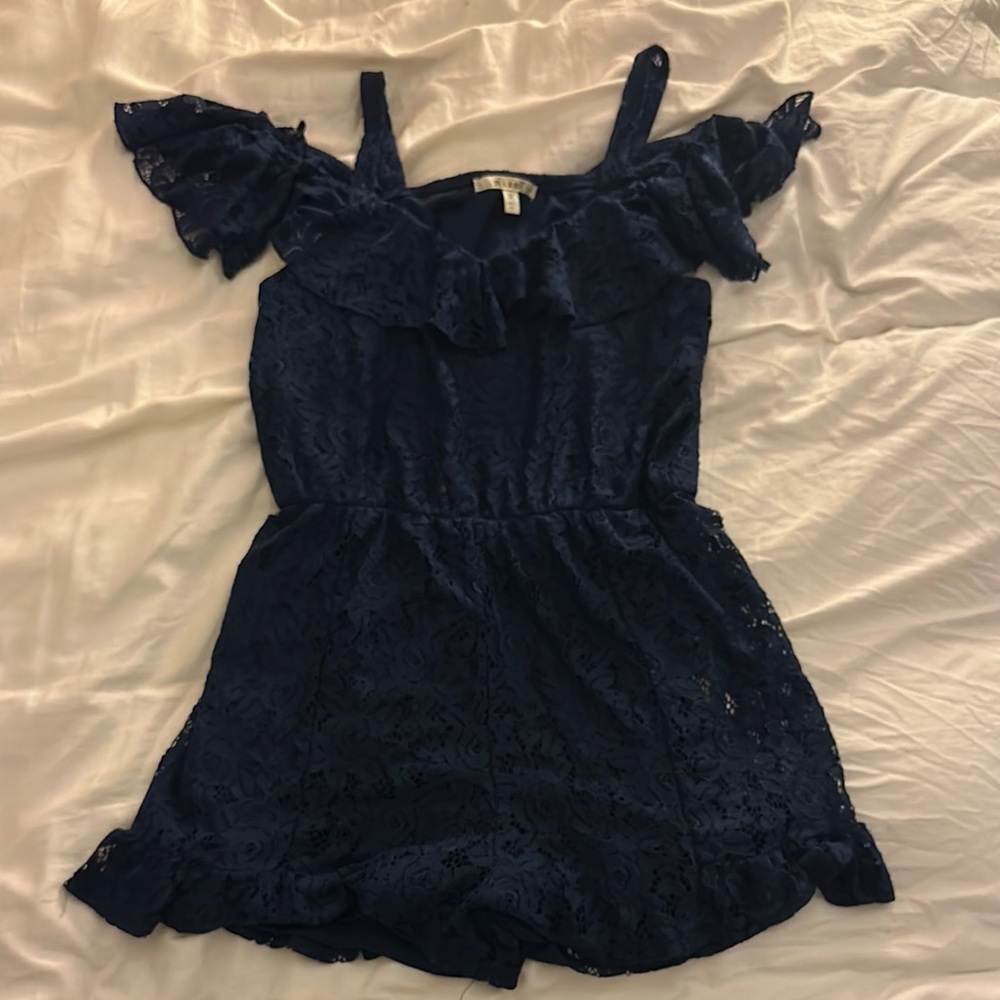 Miami Blue Ruffled Romper